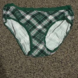 Green plaid panties