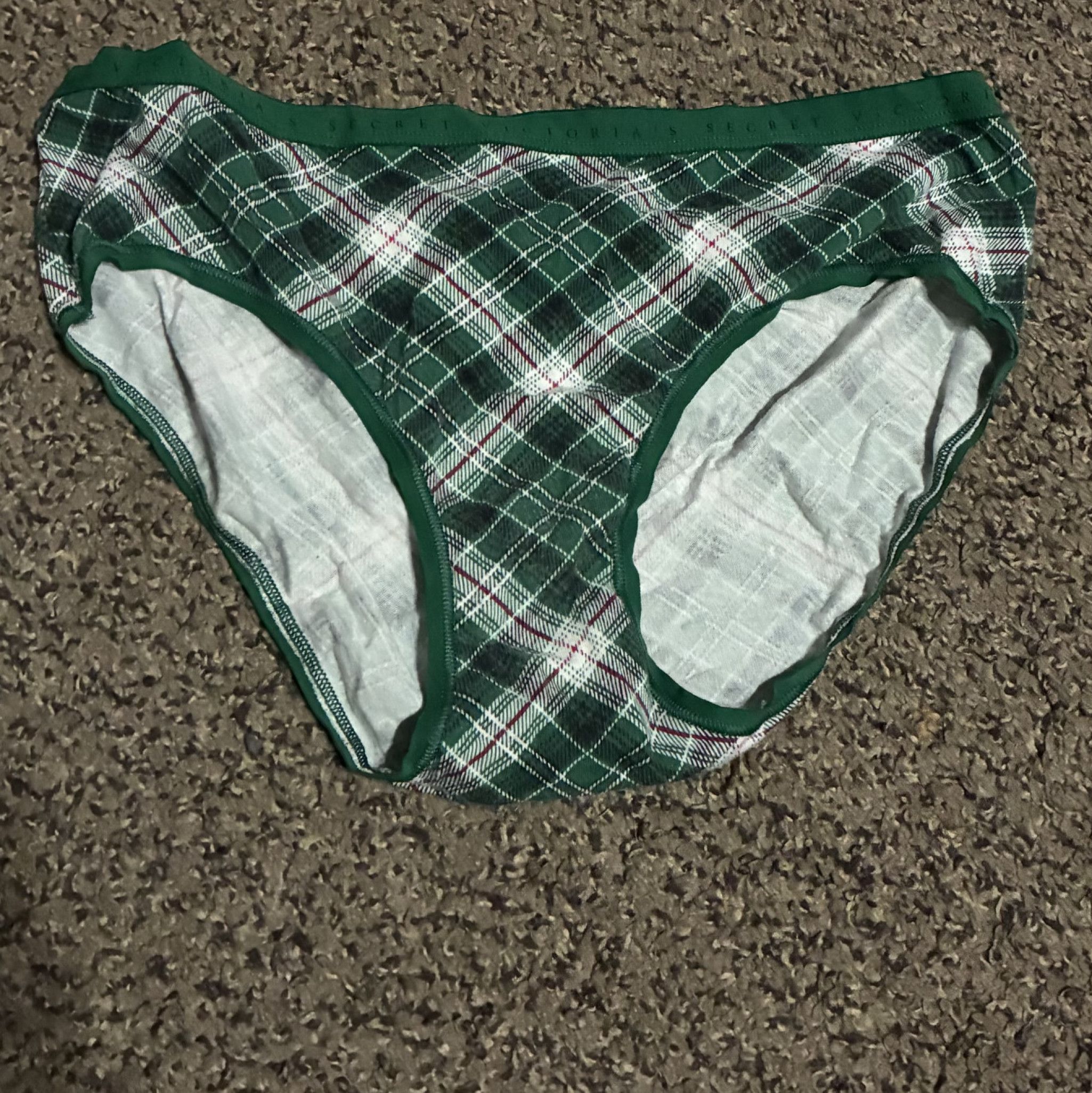 Green plaid panties