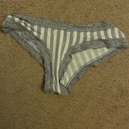 Grey and white panties