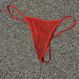 Used red g string