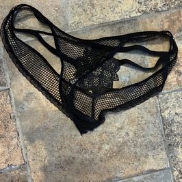 Black fishnet panties