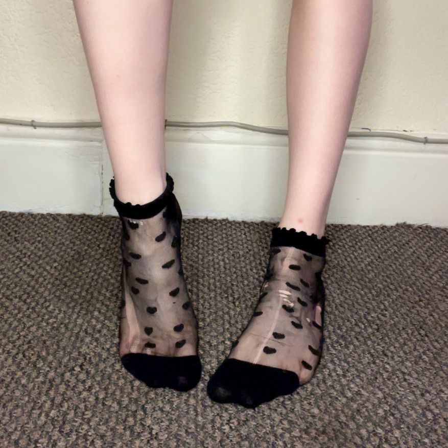 Transparent Black Socks