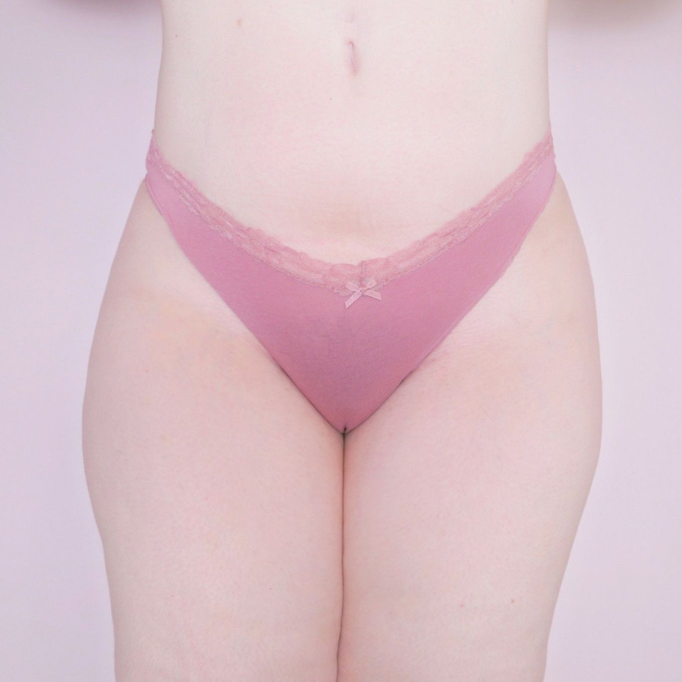 Dark pink thong