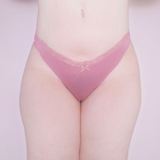 Dark pink thong