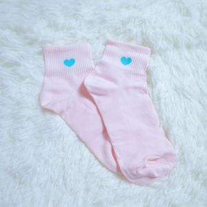 Aqua heart socks