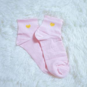 yellow heart socks
