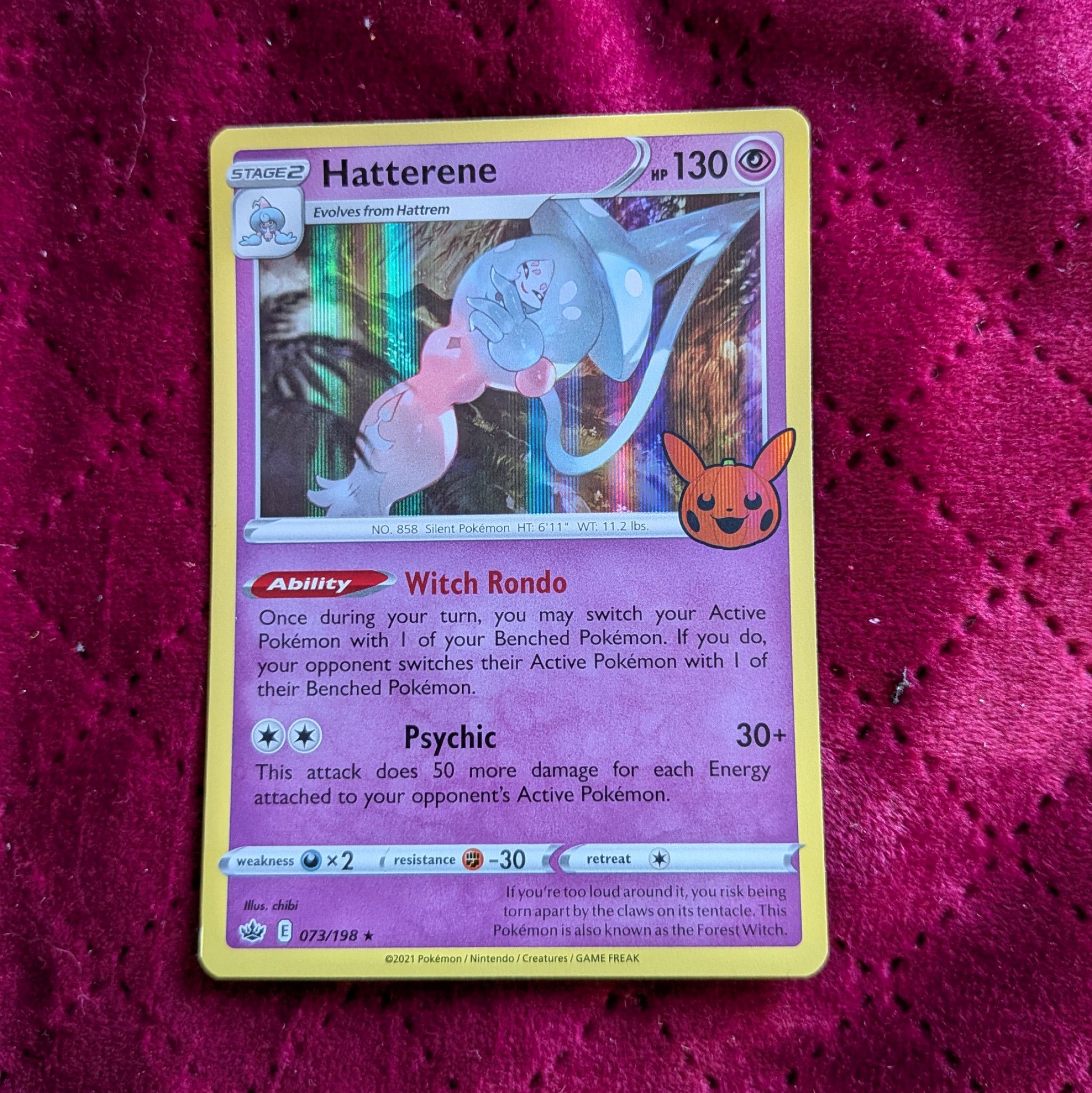 Hatterene Pokemon card