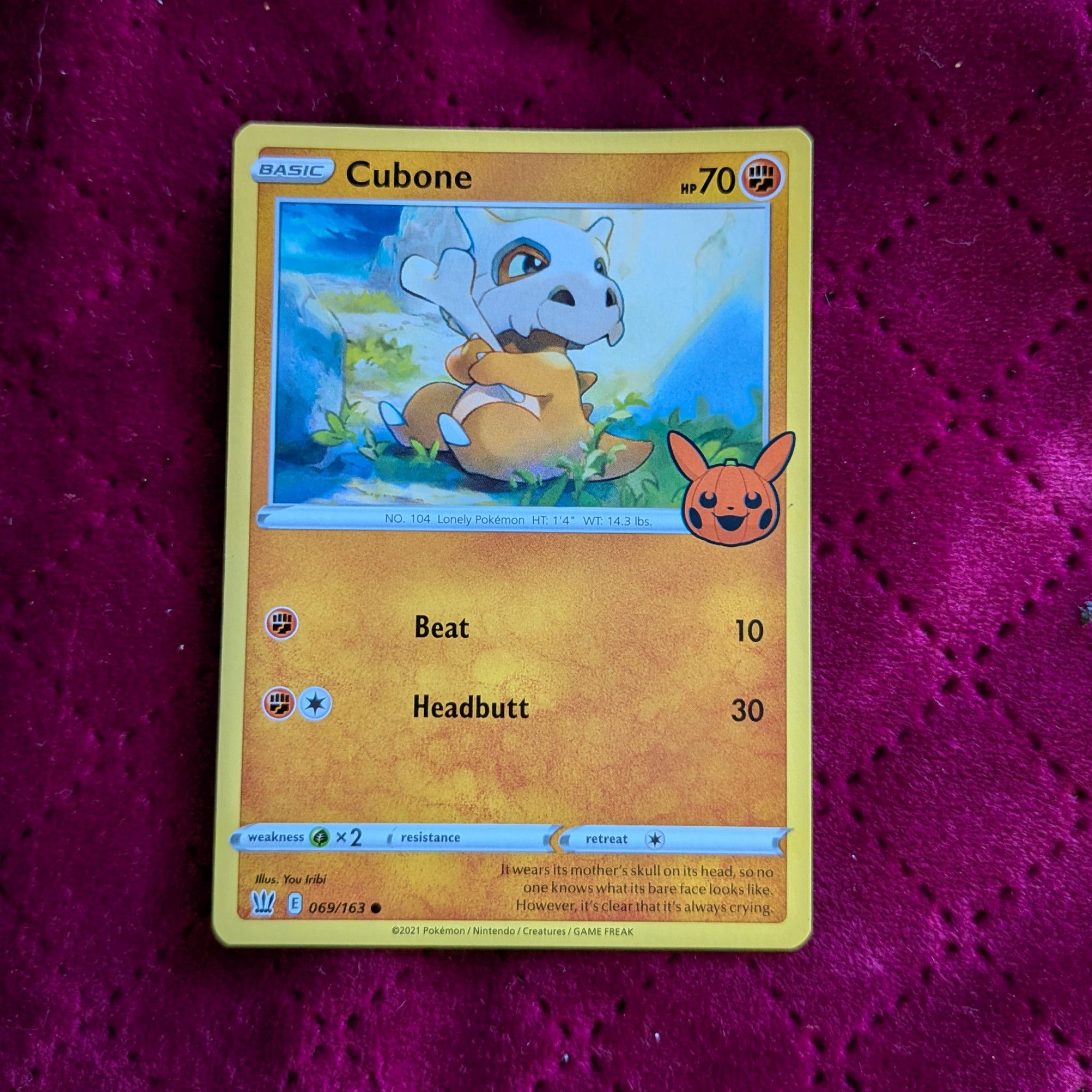 Cubone Pokemon Card