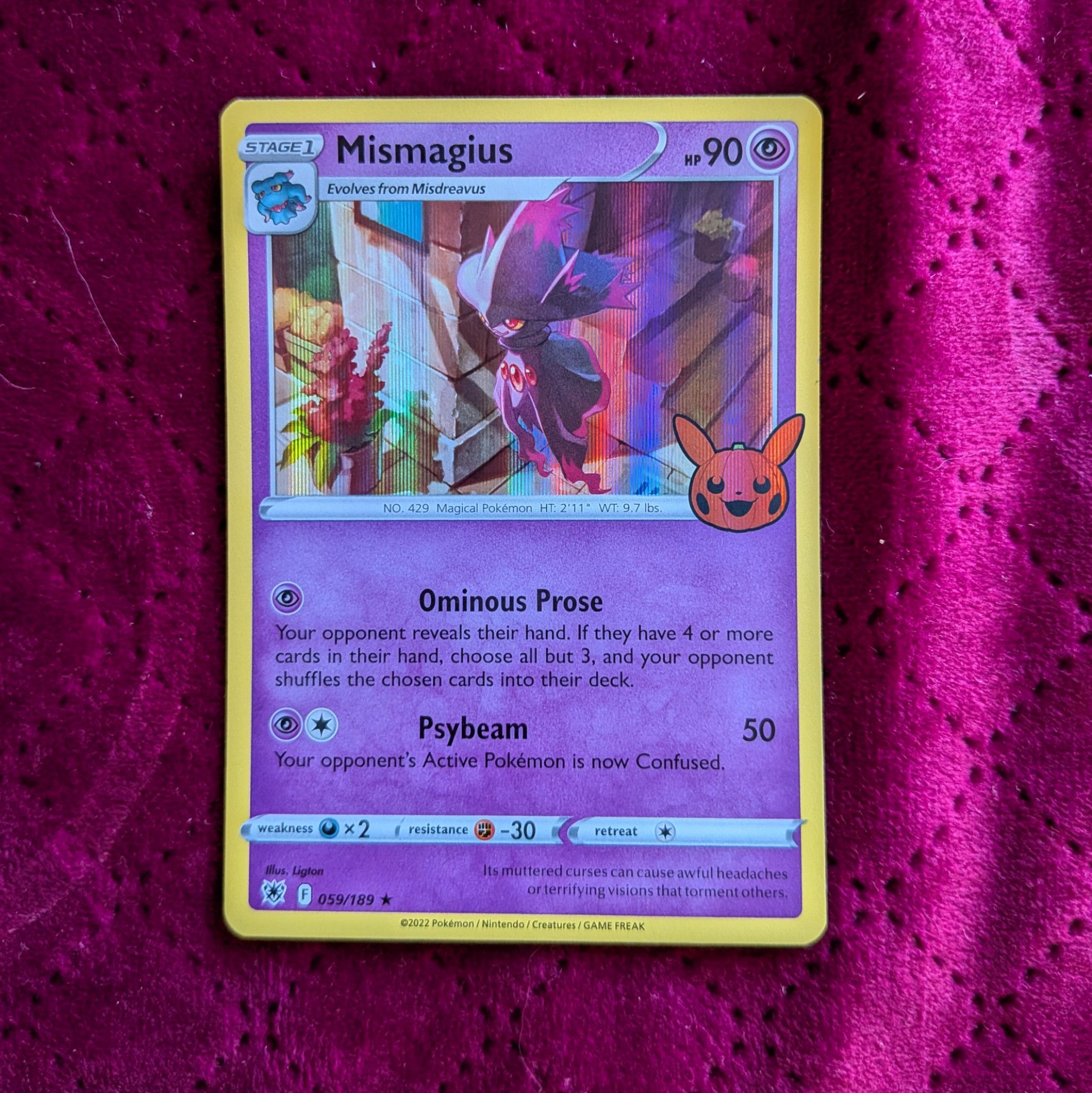 Mismagius Pokemon Card