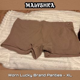 WORN XL PANTIES : Brown Lucky Brand Panties