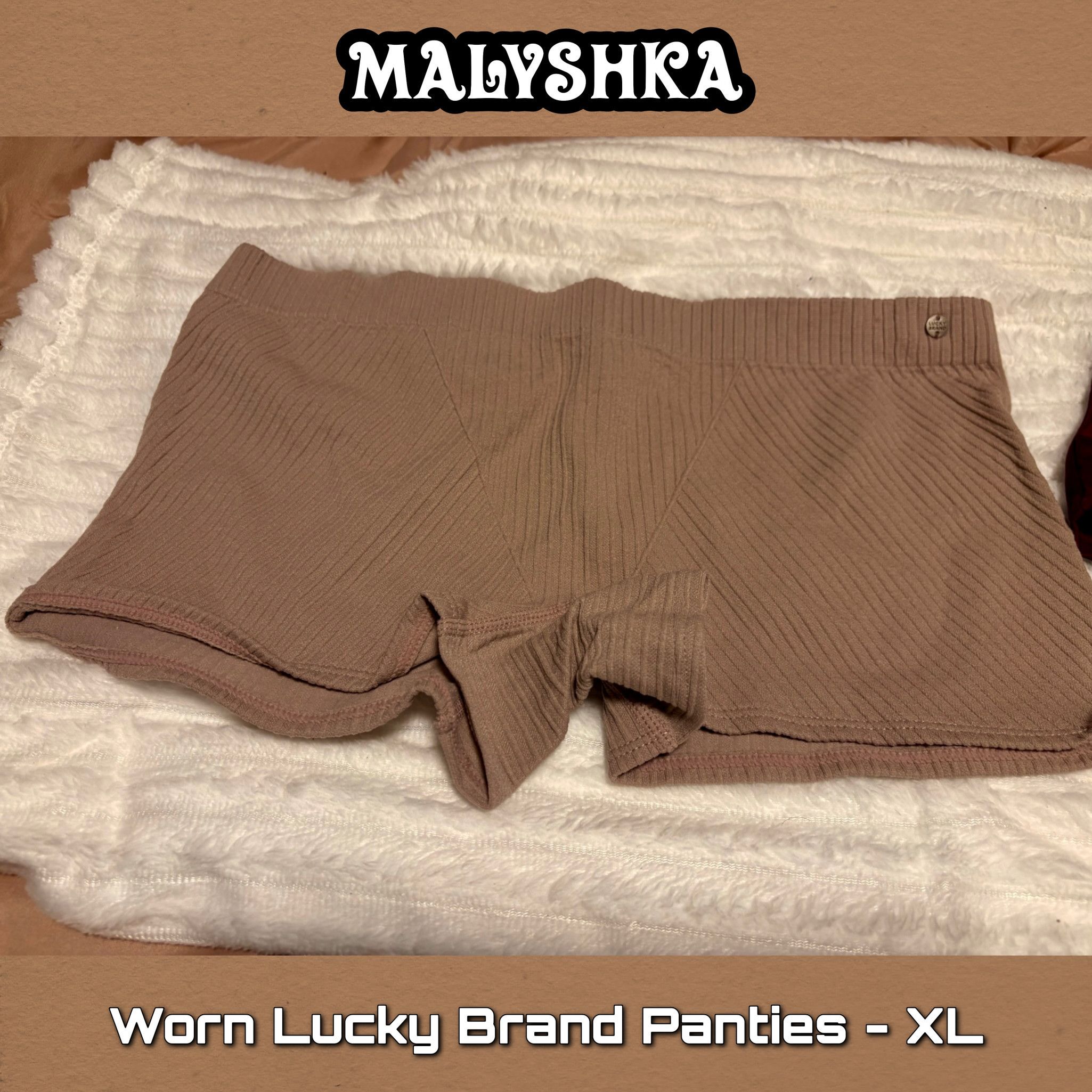 WORN XL PANTIES : Brown Lucky Brand Panties