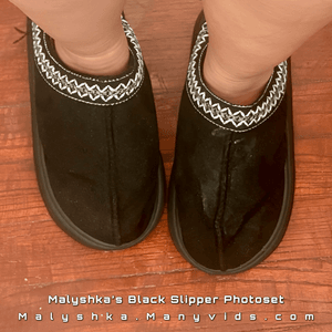 PPV SET : Black Slipper Photoset by Malyshka