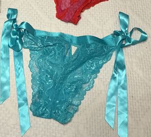 Blue tie bikini