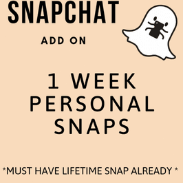 Snapchat 1 Week Personal Photos