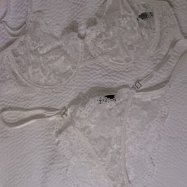 WHITE LACE LINGERIE SET