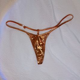 TINY GOLD THONG
