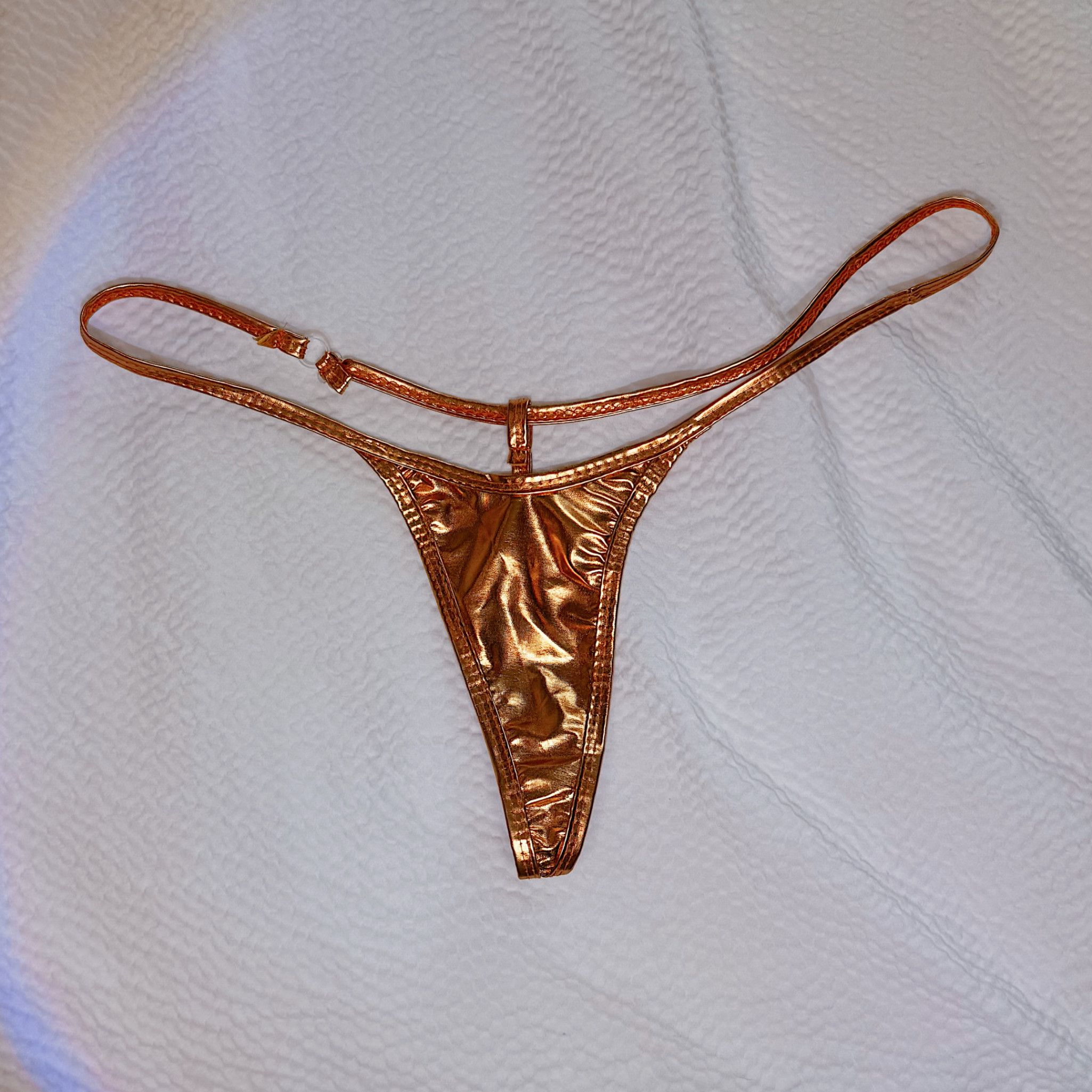 TINY GOLD THONG