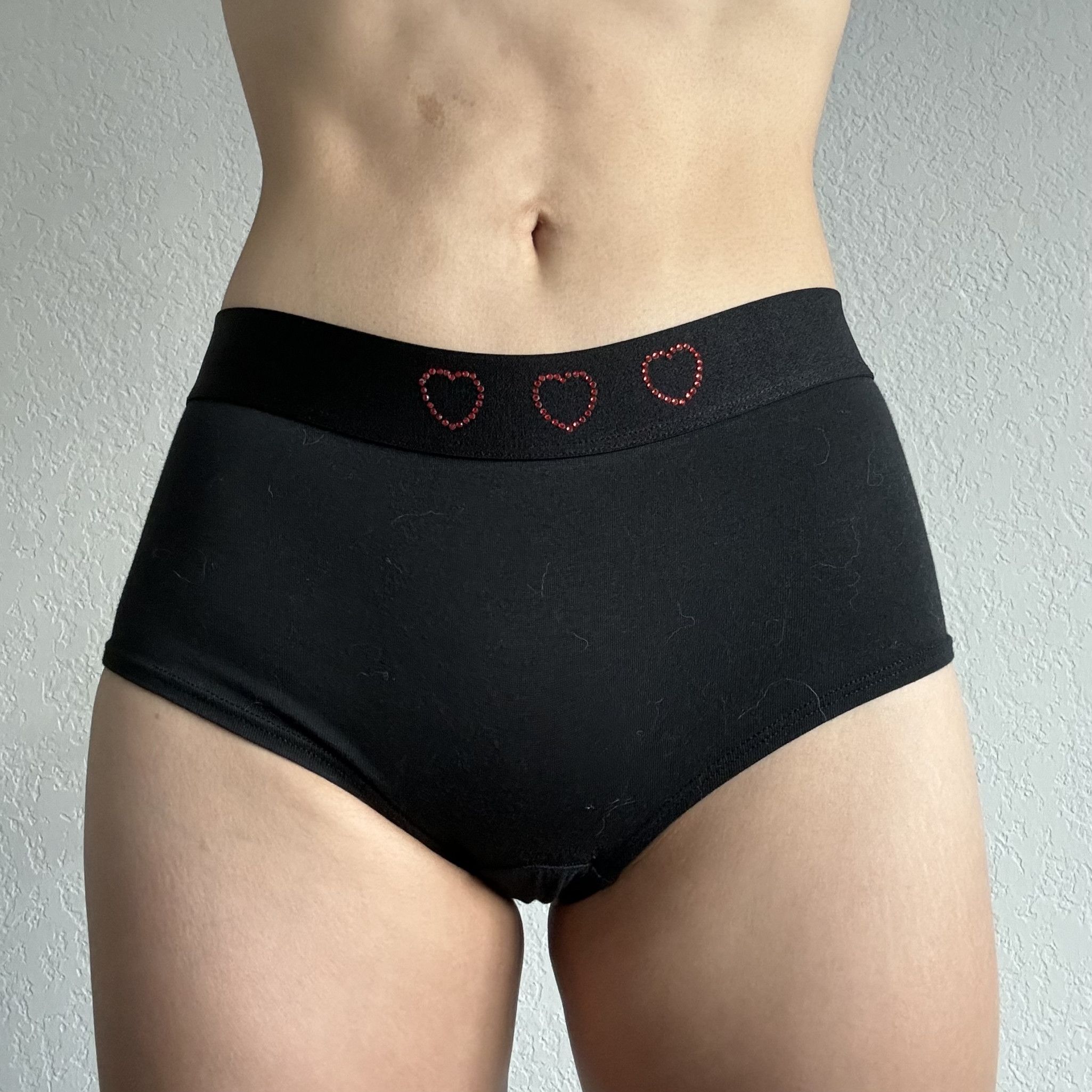 Black Heart Detail Boyshort