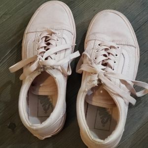 Very Worn Blush Pink Vans