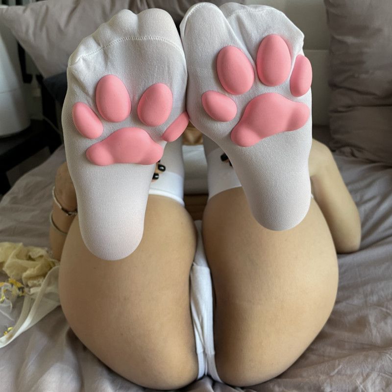 Socks with cat paws