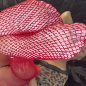 Red Fishnet Stockings