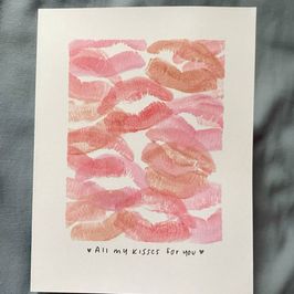 Kisses card with your name