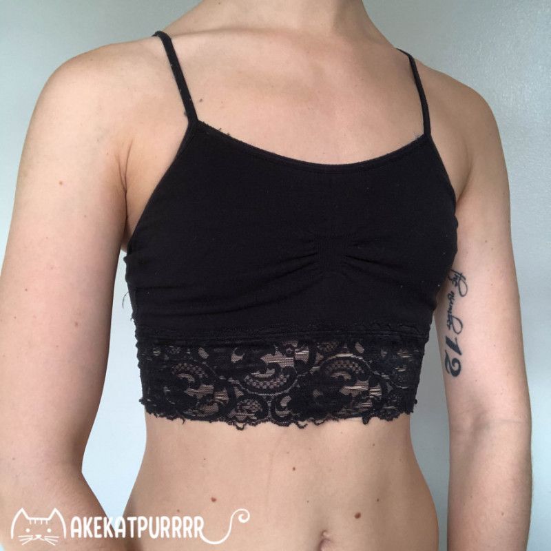Black Lace Spandex Bra