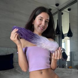 Purple Fox Tail Plug