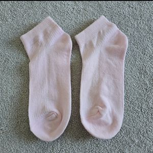 Baby pink trainer socks