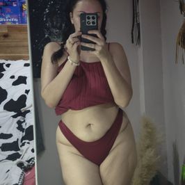 Dirty Ribbed red thong