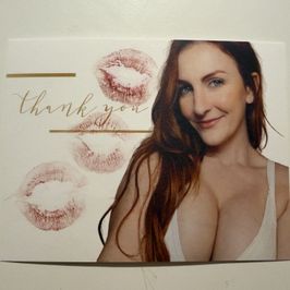 Thank You Photo Card with Kisses 