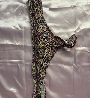 Cheetah Yellow Print thong Used Panties