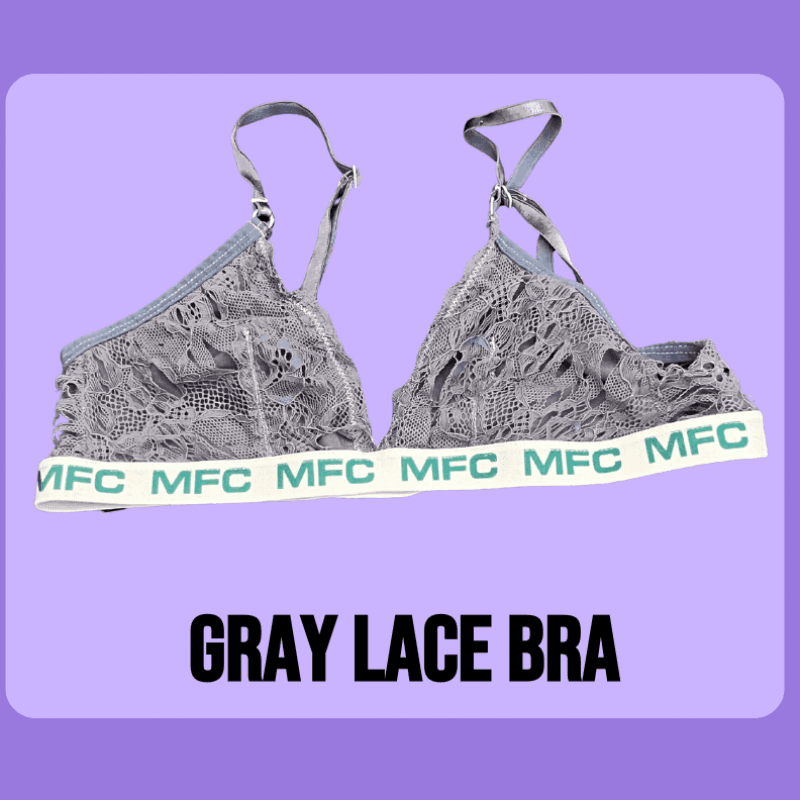 Gray Lace Bra