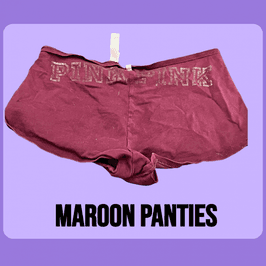 Maroon boyshort panties