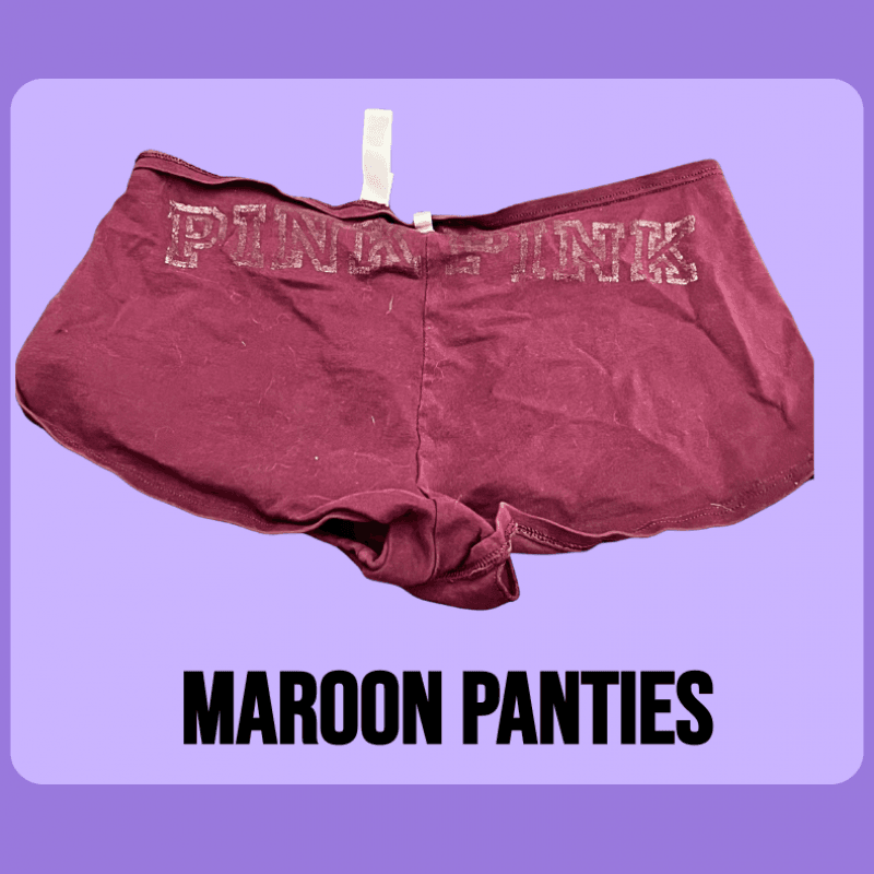 Maroon boyshort panties