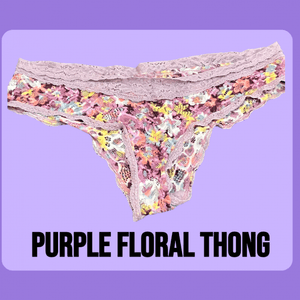 purple Floral Panties