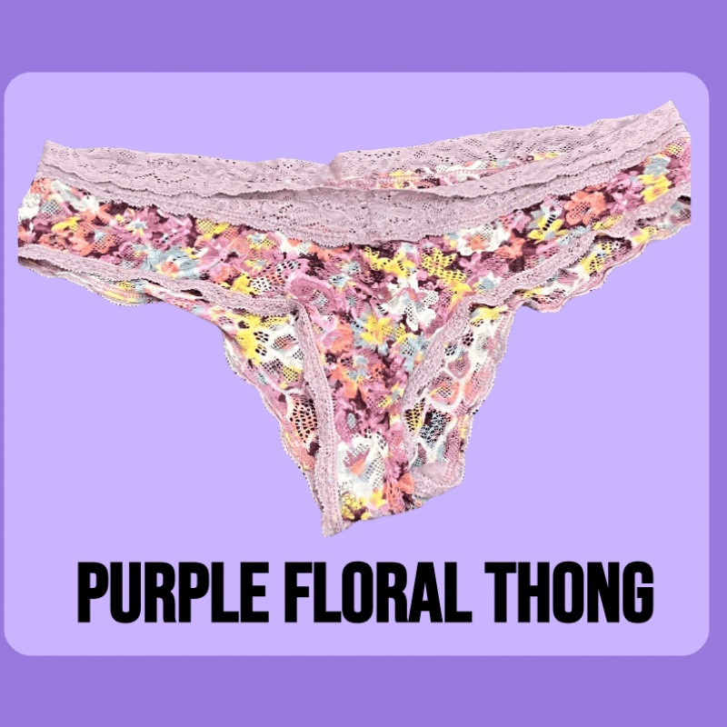 purple Floral Panties