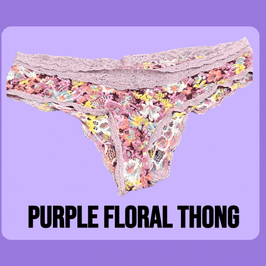 purple Floral Panties