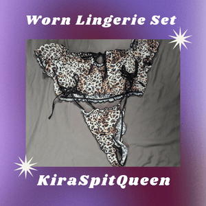 Leopard Lingerie Set with thong panties