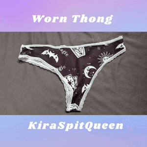 Worn Goth Thong with some Lace