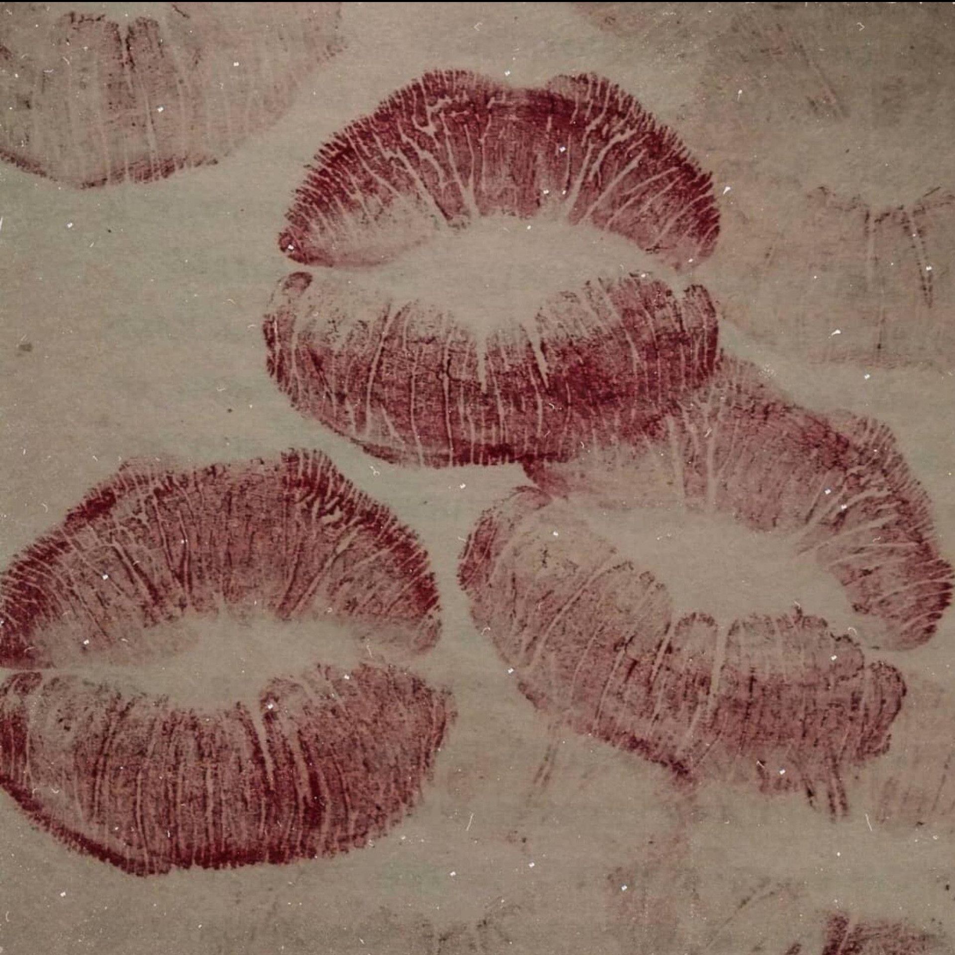 Lipstick Kiss Print Postcard Sealed with My Real Kiss