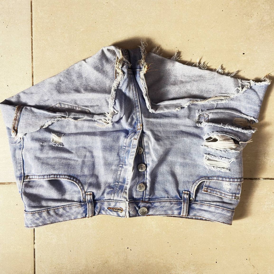 Worn Denim Shorts tiny and distressed