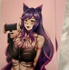 Autographed Kitti Minx PostCard w Special Note!