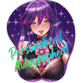 SIGNED Kitti Minx 3D Oppai Mousepad With Wrist Support!