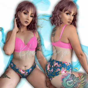 Nylon floral bikini