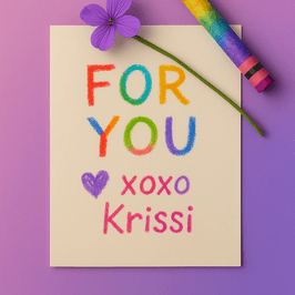 Hand Picked Flower and Note