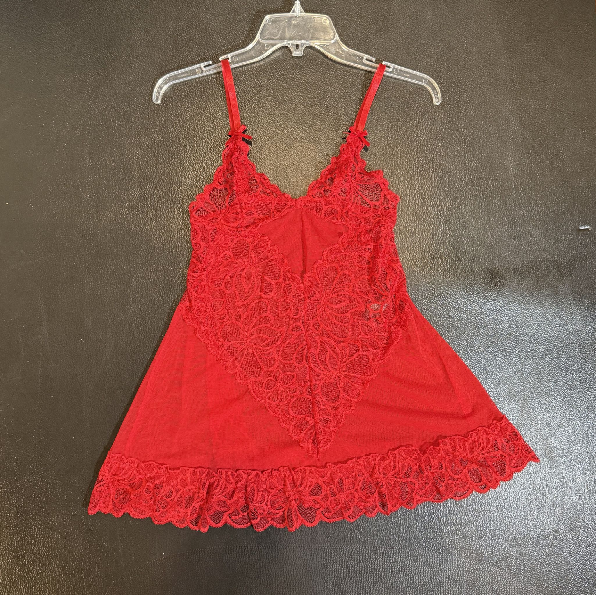 Lacy Orange Red Babydoll