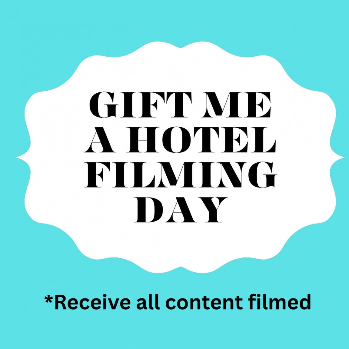 Gift me a hotel room for filming