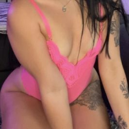 Pink lace bodysuit