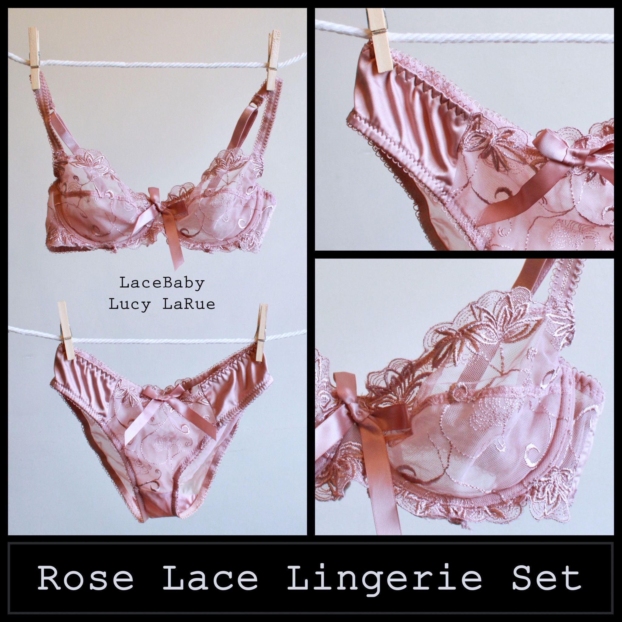 Rose Lace Lingerie Set
